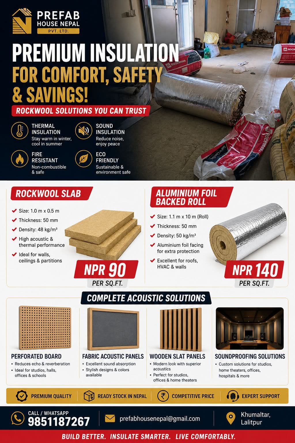 Rockwool insulation materials