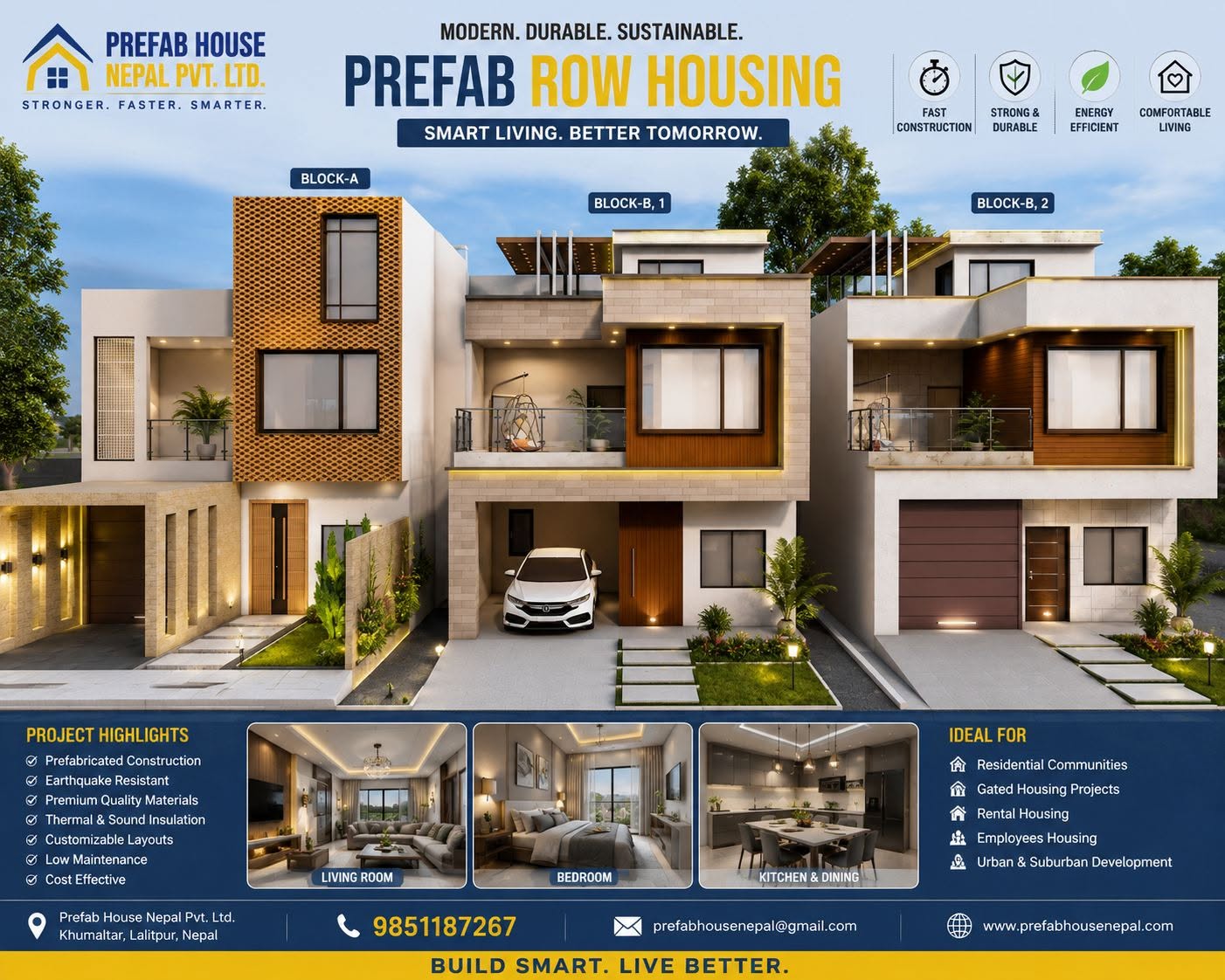 Prefab Row Housing — Block A & B